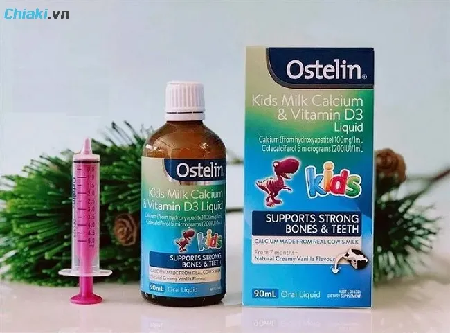 Siro bổ sung canxi v&agrave; D3 Ostelin th&iacute;ch hợp cho b&eacute; 7 th&aacute;ng tuổi