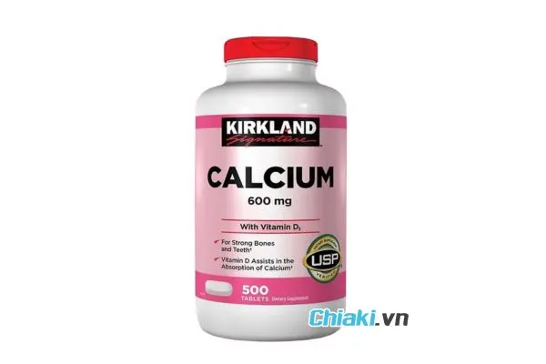 Thuốc canxi cho b&agrave; bầu 3 th&aacute;ng giữa Calcium + D3 của Kirkland