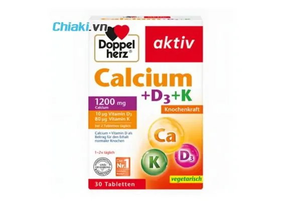 Vi&ecirc;n uống bổ sung canxi cho b&agrave; bầu Canxi - D3 - K Doppelherz Aktiv