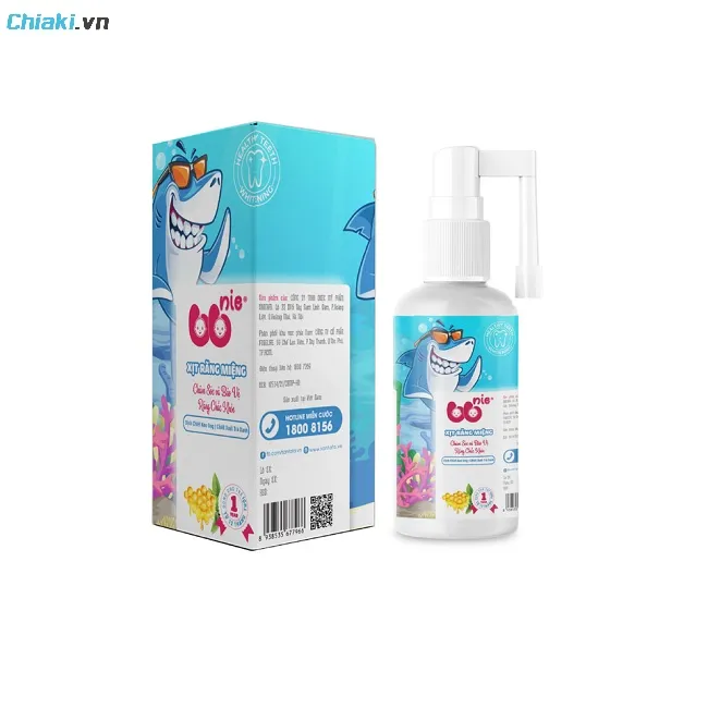 Xịt chống s&acirc;u răng cho b&eacute; giảm mảng b&aacute;m BBnie hạn chế đen răng, trắng đục, mủn răng