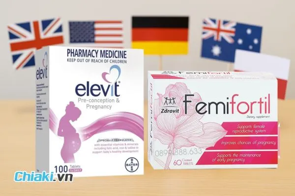 Elevit v&agrave; Femifortil l&agrave; d&ograve;ng sản phẩm được tin d&ugrave;ng tại nhiều quốc gia