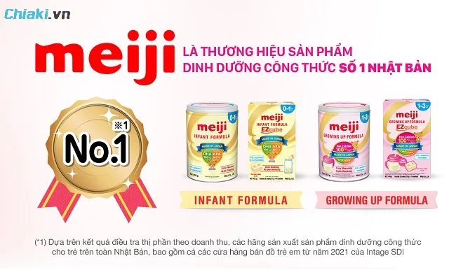 Nếu b&eacute; đ&atilde; quen uống sữa c&oacute; hương vị nhạt, giống sữa mẹ th&igrave; Meiji l&agrave; lựa chọn ph&ugrave; hợp