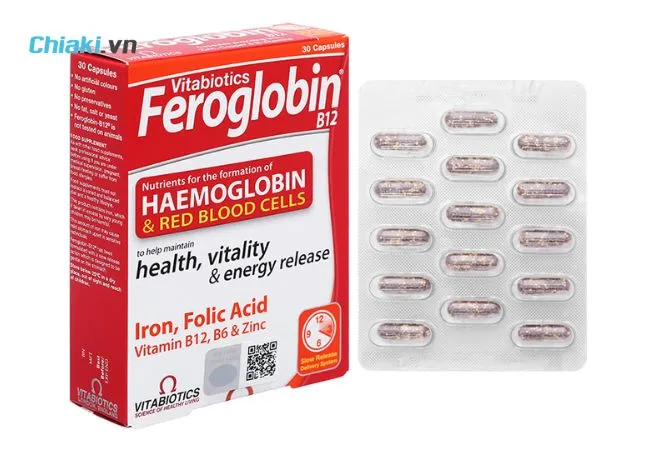 Sắt Feroglobin B12 dạng vi&ecirc;n l&agrave; sản phẩm bổ sung sắt d&ugrave;ng cho phụ nữ mang thai v&agrave; sau sinh