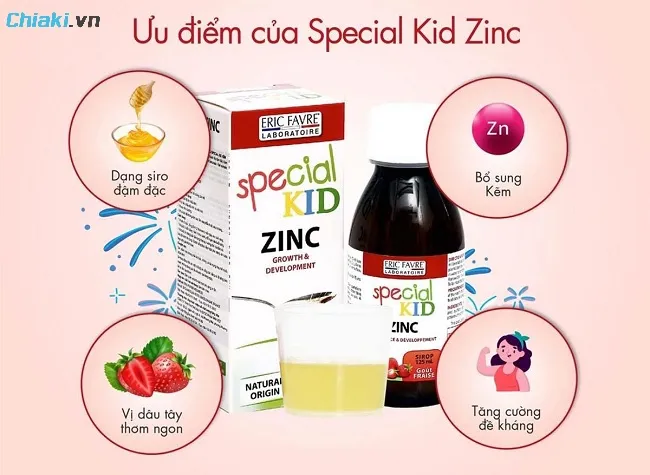 Siro Special Kid Zinc hương vị d&acirc;u t&acirc;y thơm ngon