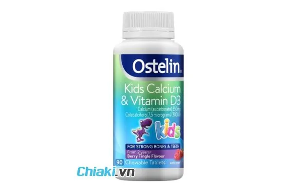 Vitamin D v&agrave; Calcium Ostelin Kids