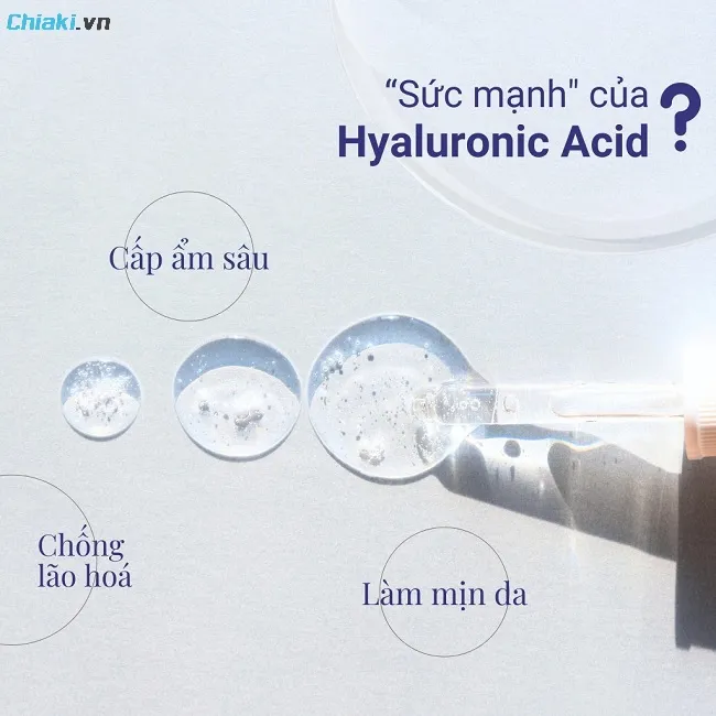 Th&agrave;nh phần Hyaluronic Acid trong serum Hydra B5 c&ograve;n được c&ocirc;ng nhận hiệu quả l&acirc;m s&agrave;ng