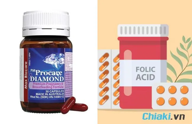 Uống Procare Diamond c&oacute; cần uống th&ecirc;m acid folic kh&ocirc;ng