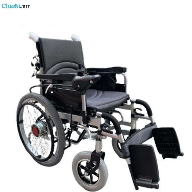 Xe lăn điện gấp gọn Vidan HD66011 sử dụng điện, điều khiển bằng cần gạt tr&ecirc;n th&agrave;nh xe