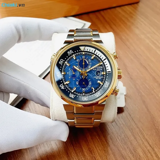 Đồng hồ nam Citizen CA0444-50L d&acirc;y v&agrave; vỏ được mạ v&agrave;ng PVD sang trọng