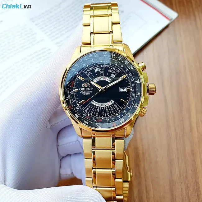 Đồng hồ nam d&acirc;y kim loại Orient sử dụng bộ m&aacute;y cơ tự động (Automatic) chất lượng cao