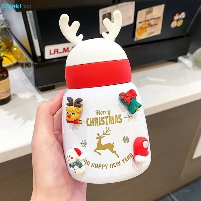 B&igrave;nh giữ nhiệt h&igrave;nh tuần lộc kh&ocirc;ng chỉ dễ thương m&agrave; c&ograve;n rất hữu &iacute;ch