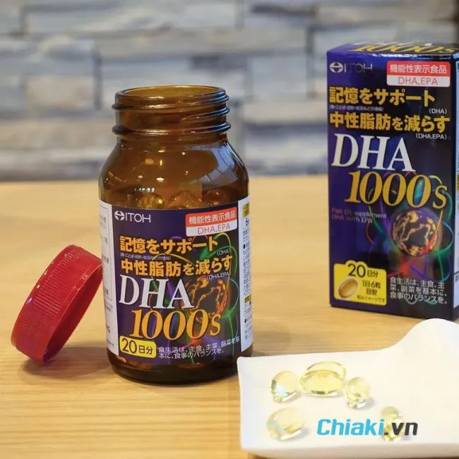 Thuốc bổ n&atilde;o tăng cường tr&iacute; nhớ học sinh ITOH DHA 1000s