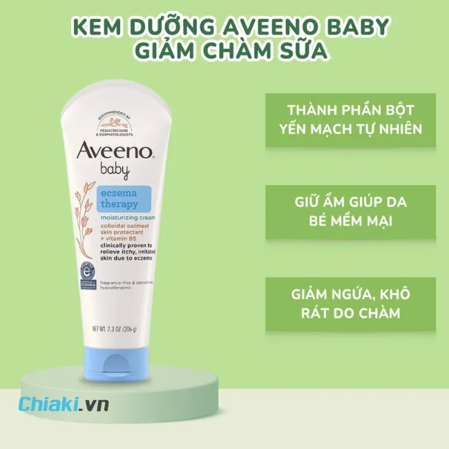 Kem ch&agrave;m cho trẻ Aveeno Baby Eczema giảm ngứa v&agrave; k&iacute;ch ứng tr&ecirc;n da do ch&agrave;m