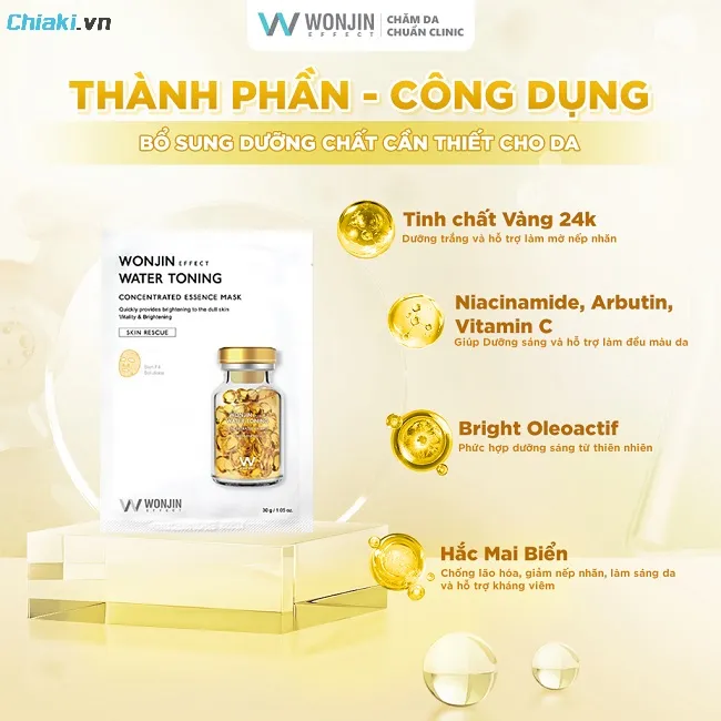 Mặt nạ Wonjin Effect Whitening l&agrave;m đều m&agrave;u da nhẹ nh&agrave;ng nhờ v&agrave;o c&ocirc;ng thức dưỡng s&aacute;ng