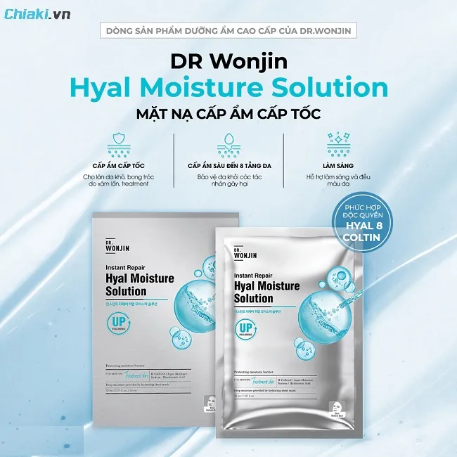 Mặt nạ Wonjin Instant Hydrating cấp ẩm nhanh cho da sau điều trị nhẹ như laser độ thấp, peeling