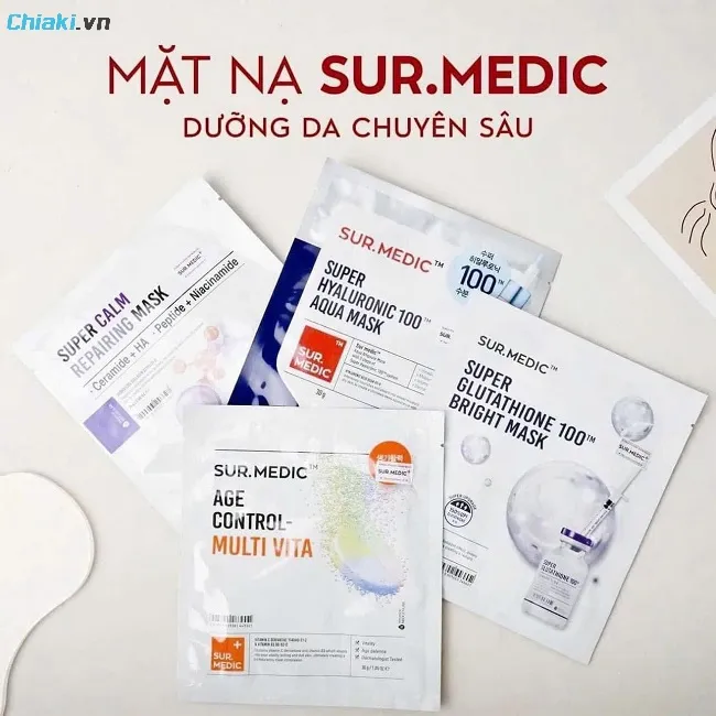 Mặt nạ Sur Medic c&oacute; 4 d&ograve;ng nhắm tới v&agrave;o một mục ti&ecirc;u chăm s&oacute;c da ri&ecirc;ng biệt