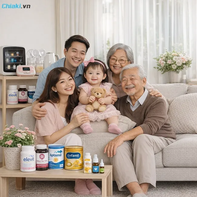 Để em b&eacute; ph&aacute;t triển to&agrave;n diện, mẹ bỉm n&ecirc;n bổ sung vitamin cho mẹ v&agrave; b&eacute; ngay từ h&ocirc;m nay