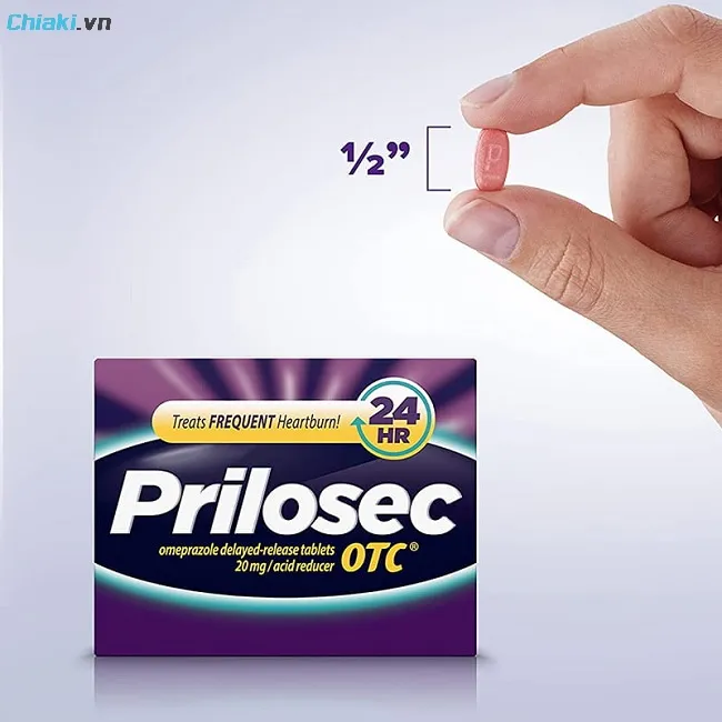 Thuốc Prilosec OTC 20mg hỗ trợ điều trị ợ n&oacute;ng thường xuy&ecirc;n