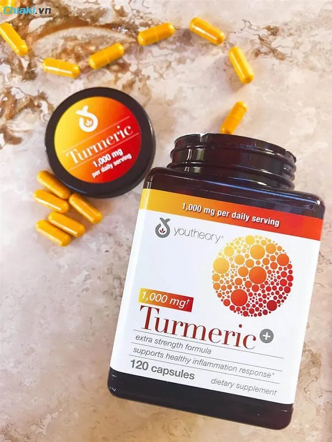 Tinh chất nghệ của Mỹ Youtheory Turmeric 2250mg chống vi&ecirc;m v&agrave; bảo vệ ni&ecirc;m mạc dạ d&agrave;y