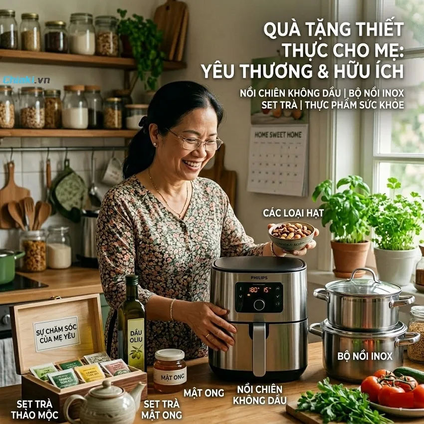 Qu&agrave; 8/3 tặng mẹ truyền thống l&agrave; m&oacute;n qu&agrave; thiết thực, tiện &iacute;ch, mẹ c&oacute; thể sử dụng h&agrave;ng ng&agrave;y