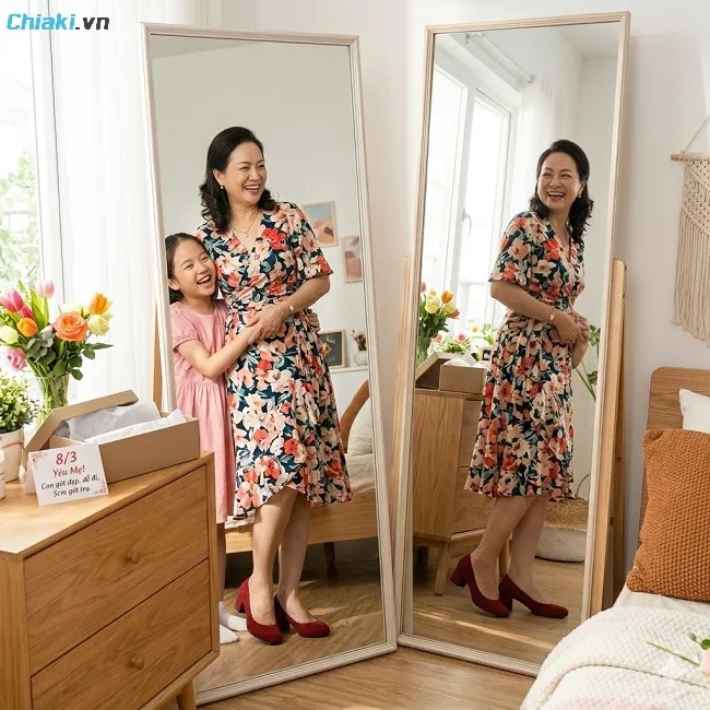 Một đ&ocirc;i gi&agrave;y cao g&oacute;t thời thượng kh&ocirc;ng chỉ gi&uacute;p mẹ t&ocirc;n d&aacute;ng