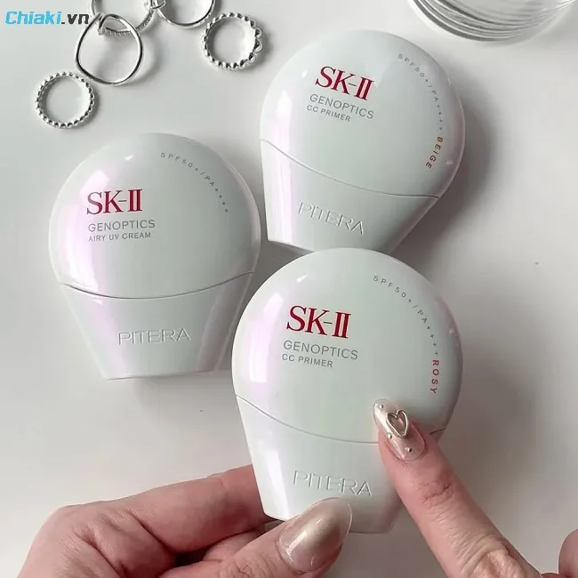 Kem chống nắng makeup SK-II GenOptics CC Primer Rosy