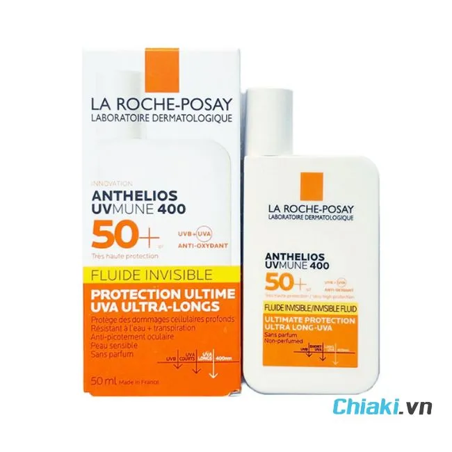 Kem chống nắng h&oacute;a học La Roche-Posay Anthelios Uvmune 400 Invisible Fluid