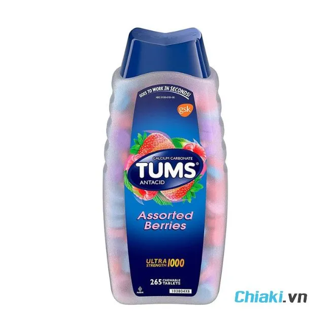 Vi&ecirc;n nhai dạ d&agrave;y TUMS Ultra Strength 1000