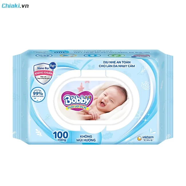 Khăn giấy ướt Bobby kh&aacute;ng khuẩn l&agrave;m sạch cơ bản, đảm bảo vệ sinh, kh&ocirc;ng chứa tạp chất g&acirc;y hại