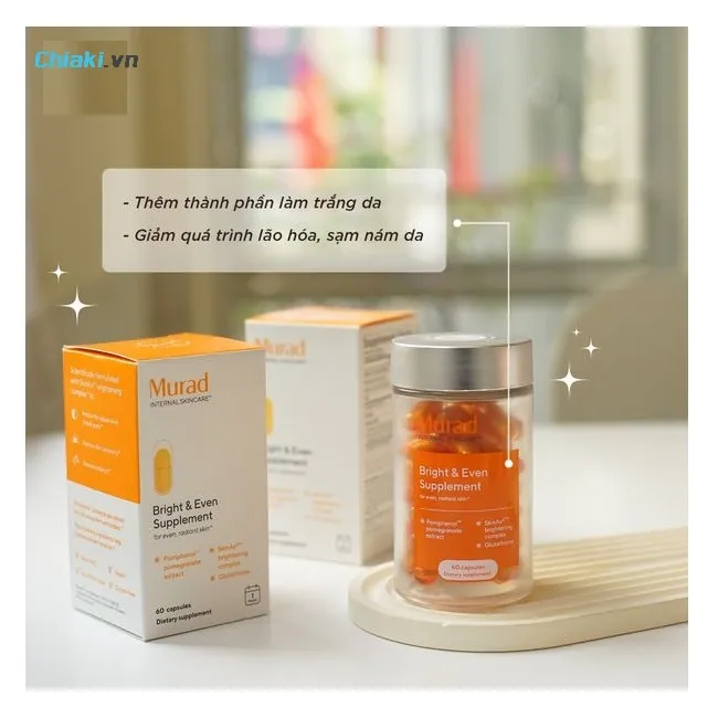 Vi&ecirc;n uống Murad chống nắng tăng khả năng chịu đựng của da với &aacute;nh nắng, giảm ch&aacute;y nắng, đỏ r&aacute;t