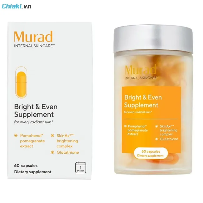 Vi&ecirc;n uống chống nắng Murad hỗ trợ l&agrave;m s&aacute;ng da, giảm t&aacute;c động của gốc tự do