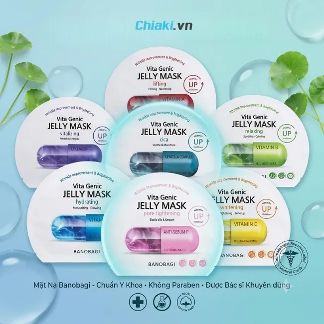 Mặt nạ H&agrave;n Quốc d&agrave;nh cho b&agrave; bầu Banobagi Vita Genic Jelly Mask cải thiện t&igrave;nh trạng da thiếu nước, sạm xỉn m&agrave;u v&agrave; mệt mỏi