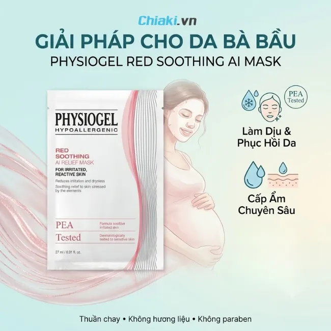 Mặt nạ dưỡng ẩm Physiogel Red Soothing AI cấp ẩm chuy&ecirc;n s&acirc;u d&agrave;nh ri&ecirc;ng cho những l&agrave;n da mỏng yếu
