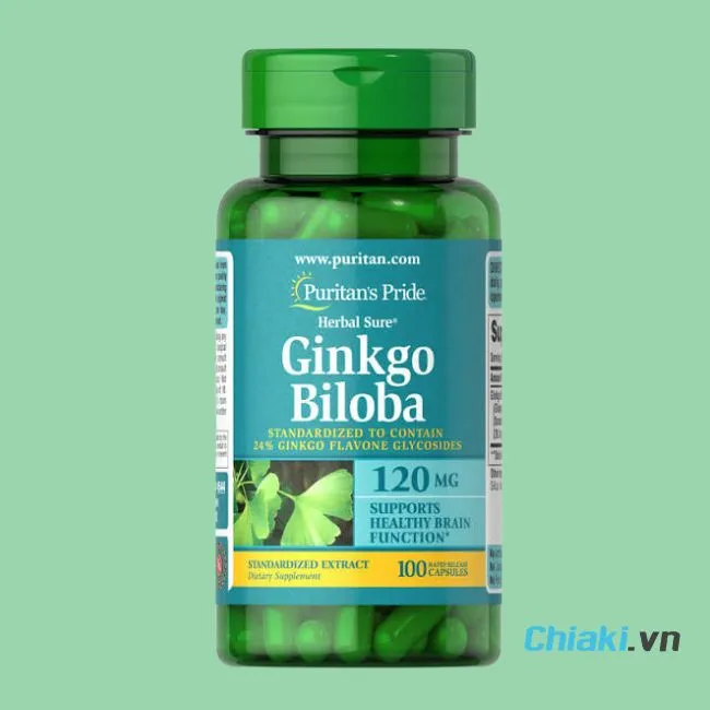 Thuốc bổ n&atilde;o Ginkgo Biloba của Mỹ Puritan's Pride 120mg