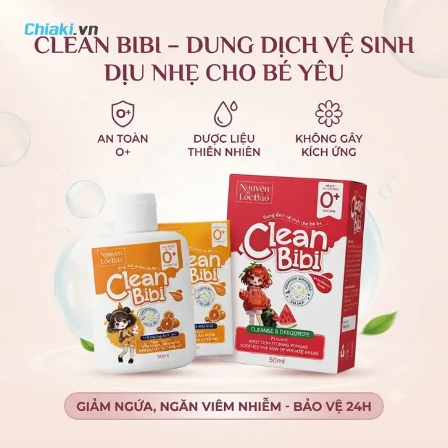 Dung dịch vệ sinh cho trẻ em CLEAN BIBI