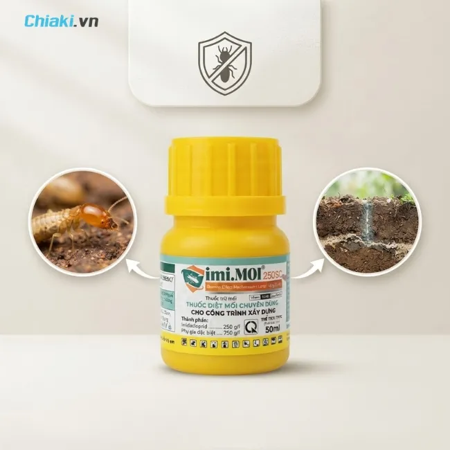 Thuốc trị mối Imi.MOI 250SC Malaysia ph&ugrave; hợp c&ocirc;ng tr&igrave;nh
