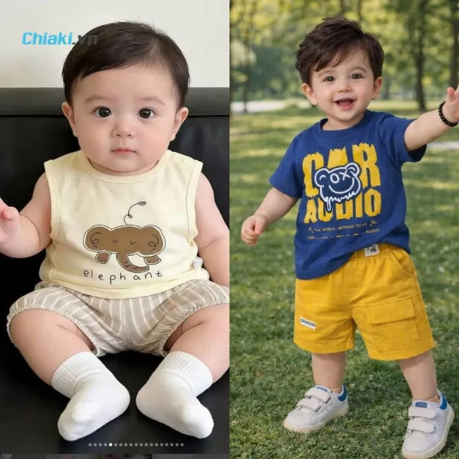 B&eacute; trai tr&aacute;n cao &iacute;t t&oacute;c cắt t&oacute;c ngắn m&aacute;i ch&eacute;o