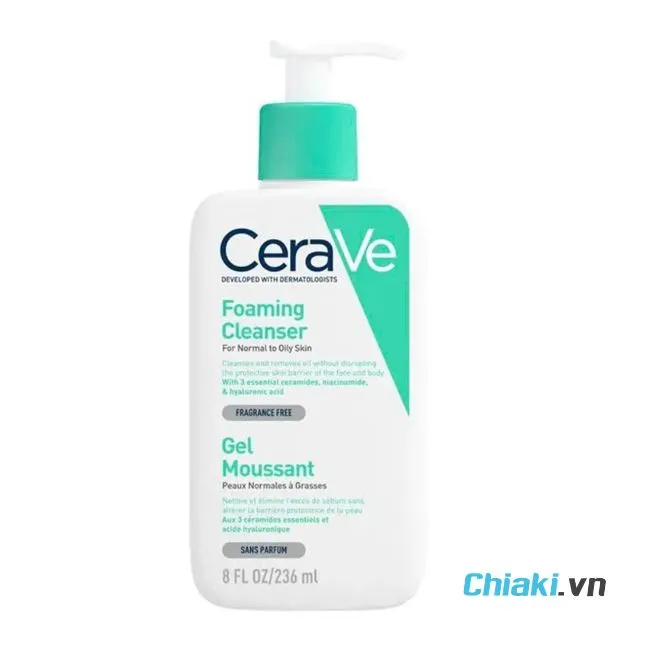 Sữa rửa mặt dược mỹ phẩm CeraVe Foaming Facial Cleanser