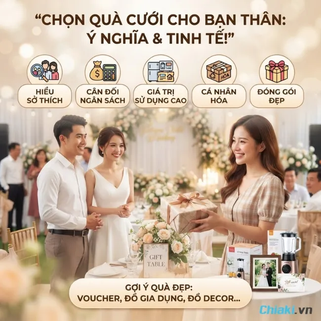 Kinh nghiệm khi chọn qu&agrave; cưới cho bạn th&acirc;n bạn cần biết
