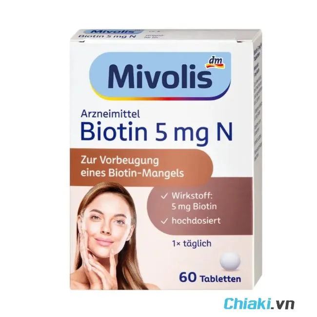 Thuốc mọc t&oacute;c của Đức Mivolis Biotin 5 mg N