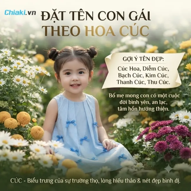 Con g&aacute;i t&ecirc;n theo b&ocirc;ng hoa C&uacute;c hiếu thảo, n&eacute;t đẹp b&igrave;nh dị