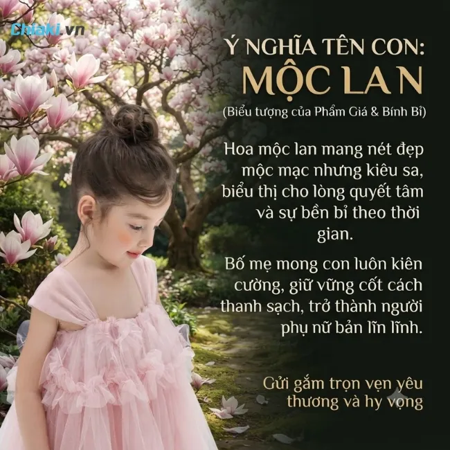 T&ecirc;n con g&aacute;i theo hoa Mộc Lan mong con ki&ecirc;n cương, n&eacute;t đẹp ki&ecirc;u sa