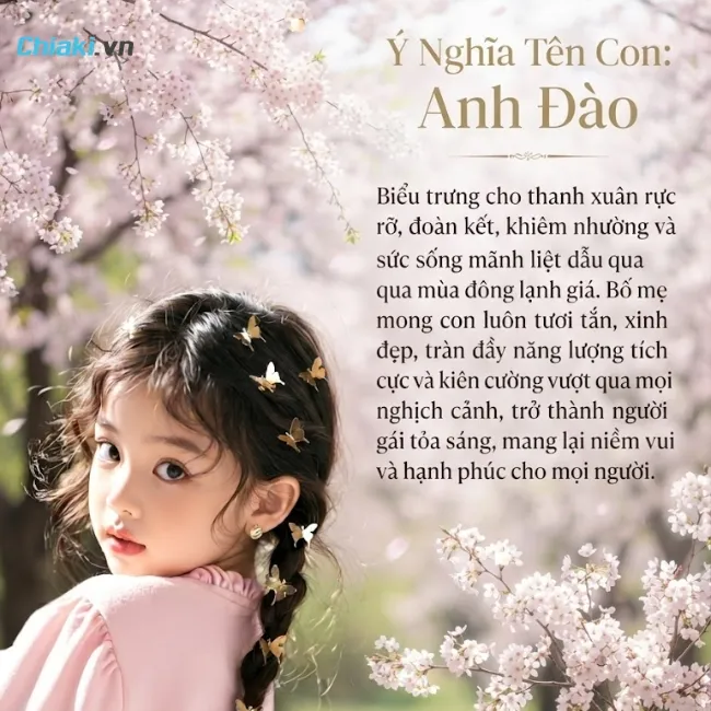 T&ecirc;n b&eacute; g&aacute;i theo hoa Anh Đ&agrave;o mong ước con g&aacute;i tỏa &aacute;ng, hạnh ph&uacute;c