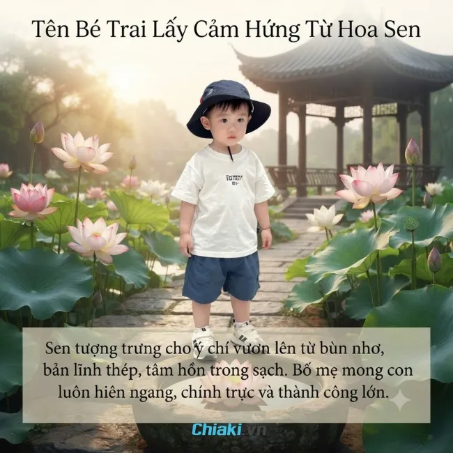 T&ecirc;n b&eacute; trai lấy cảm hứng từ Hoa Sen mong con ch&iacute;nh trực, th&agrave;nh c&ocirc;ng, trong sạch