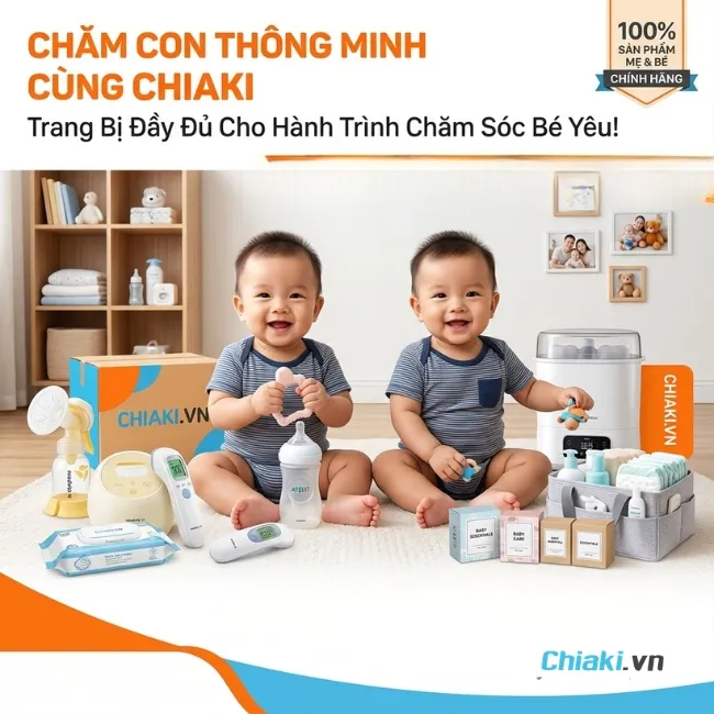 Trang bị đầy đủ tiện &iacute;ch th&ocirc;ng minh cho h&agrave;nh tr&igrave;nh chăm con c&ugrave;ng Chiaki