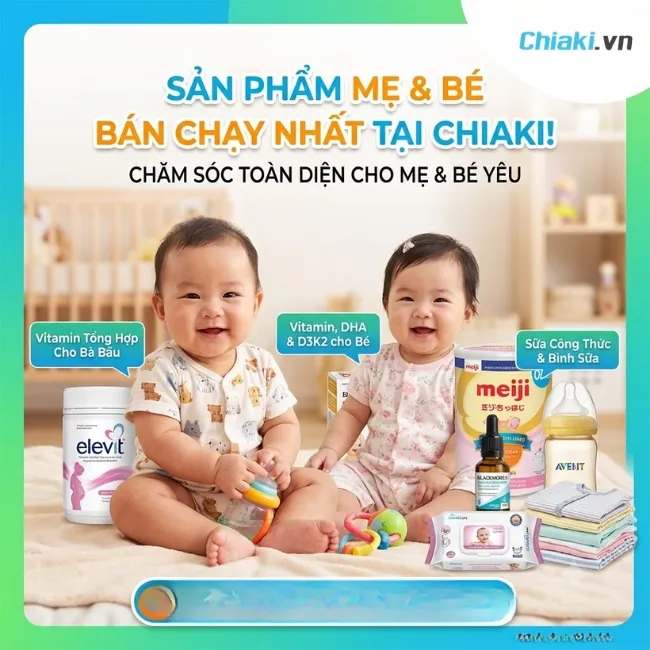 Chuẩn bị h&agrave;nh trang ch&agrave;o đ&oacute;n b&eacute; khỏe mạnh c&ugrave;ng sản phẩm mẹ b&eacute; của Chiaki