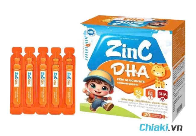 Kẽm ống cho b&eacute; ZinC DHA Kẽm Gluconate