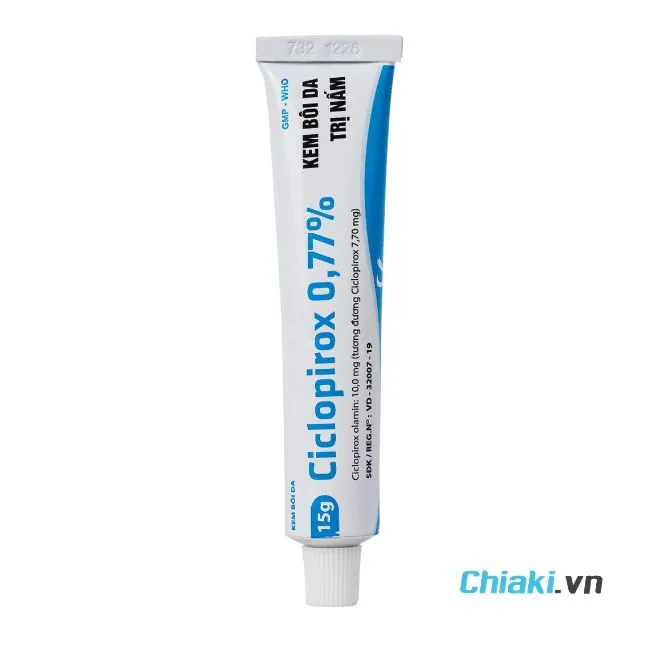 Thuốc b&ocirc;i trị nấm Candida Ciclopirox 0.77% VCP