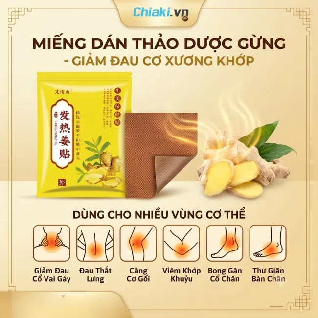 Miếng d&aacute;n giảm đau xương khớp thảo dược Trung Quốc 