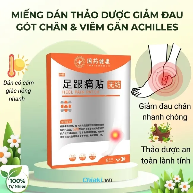 Miếng d&aacute;n thảo dược Đ&agrave;i Loan giảm sưng vi&ecirc;m v&agrave; xoa dịu triệu chứng buốt nhức đau g&oacute;t ch&acirc;n